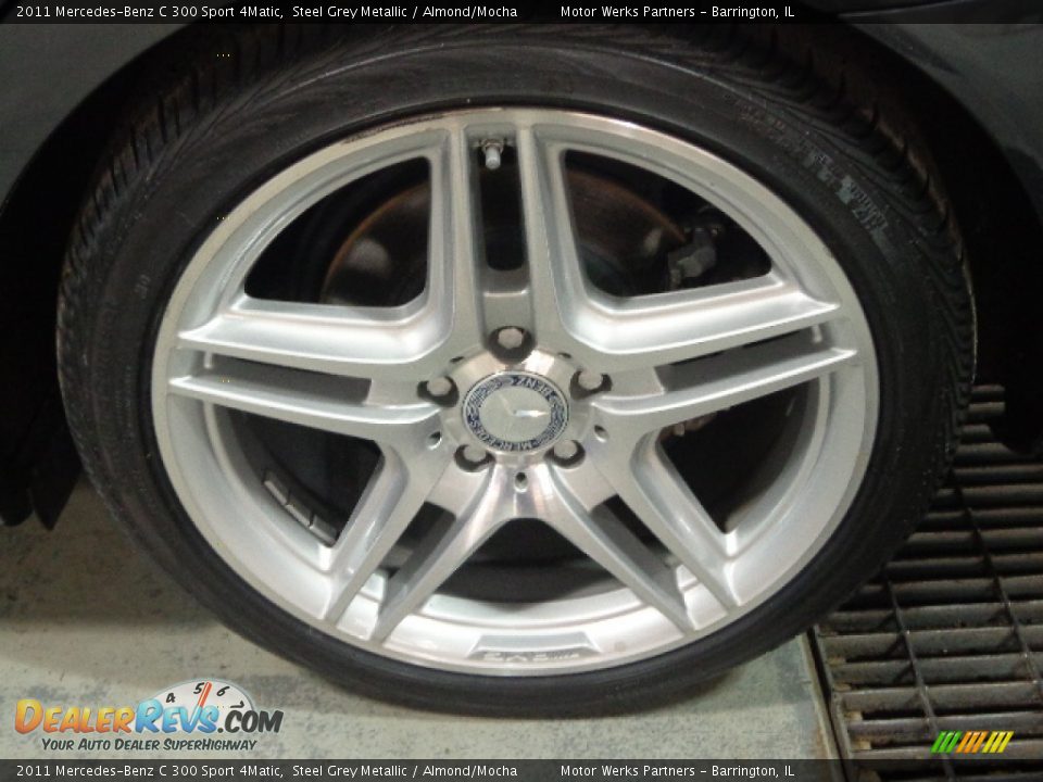 2011 Mercedes-Benz C 300 Sport 4Matic Steel Grey Metallic / Almond/Mocha Photo #6