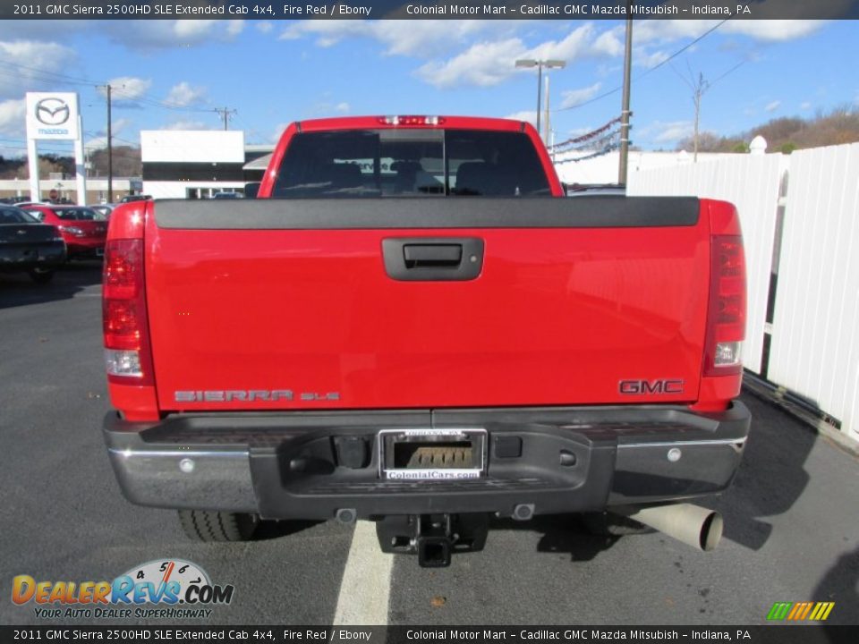 2011 GMC Sierra 2500HD SLE Extended Cab 4x4 Fire Red / Ebony Photo #5
