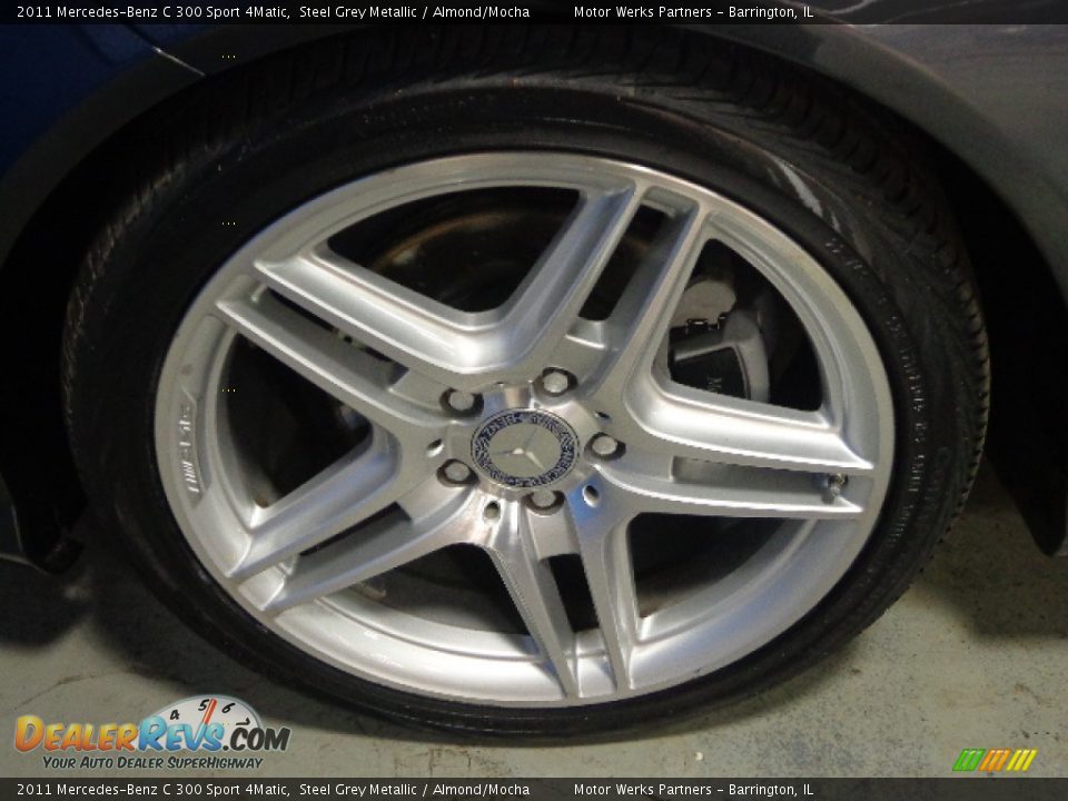 2011 Mercedes-Benz C 300 Sport 4Matic Steel Grey Metallic / Almond/Mocha Photo #7