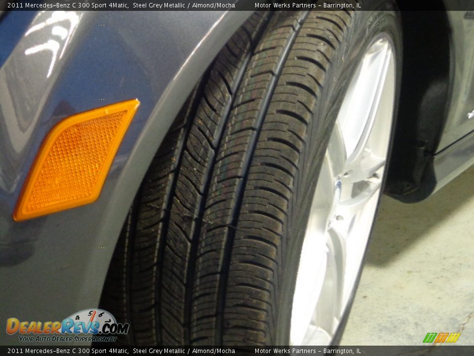 2011 Mercedes-Benz C 300 Sport 4Matic Steel Grey Metallic / Almond/Mocha Photo #8