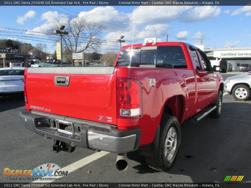 2011 GMC Sierra 2500HD SLE Extended Cab 4x4 Fire Red / Ebony Photo #7