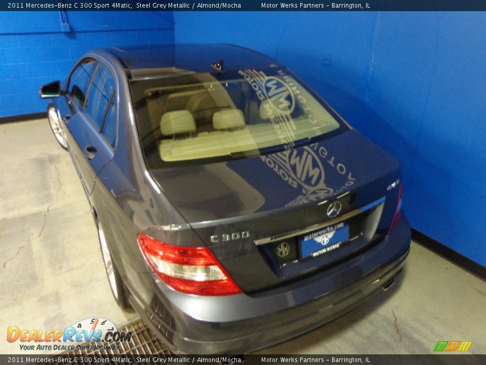 2011 Mercedes-Benz C 300 Sport 4Matic Steel Grey Metallic / Almond/Mocha Photo #9