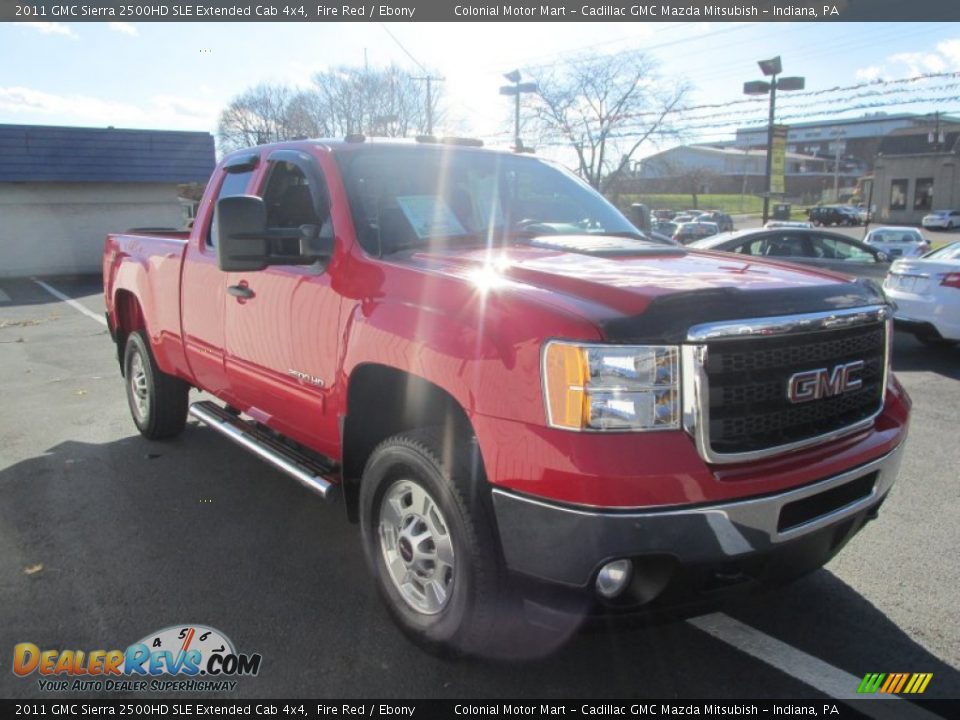 2011 GMC Sierra 2500HD SLE Extended Cab 4x4 Fire Red / Ebony Photo #8