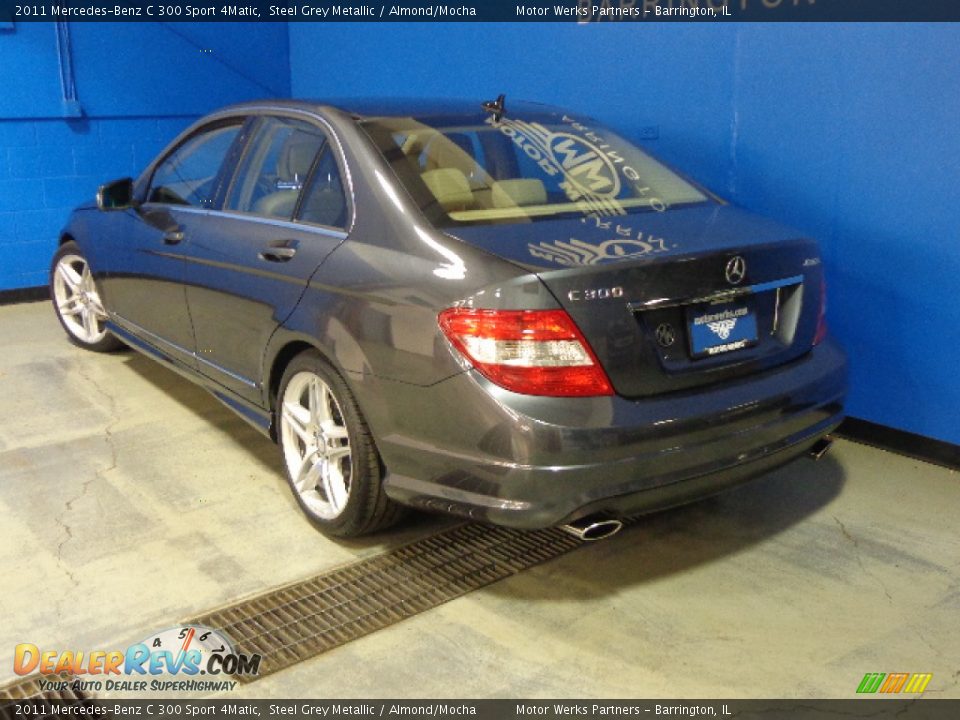 2011 Mercedes-Benz C 300 Sport 4Matic Steel Grey Metallic / Almond/Mocha Photo #10