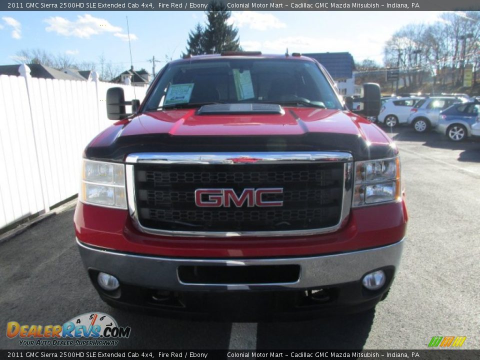 2011 GMC Sierra 2500HD SLE Extended Cab 4x4 Fire Red / Ebony Photo #9