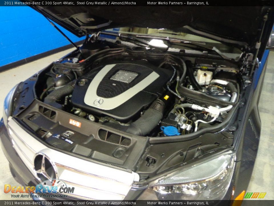 2011 Mercedes-Benz C 300 Sport 4Matic Steel Grey Metallic / Almond/Mocha Photo #11