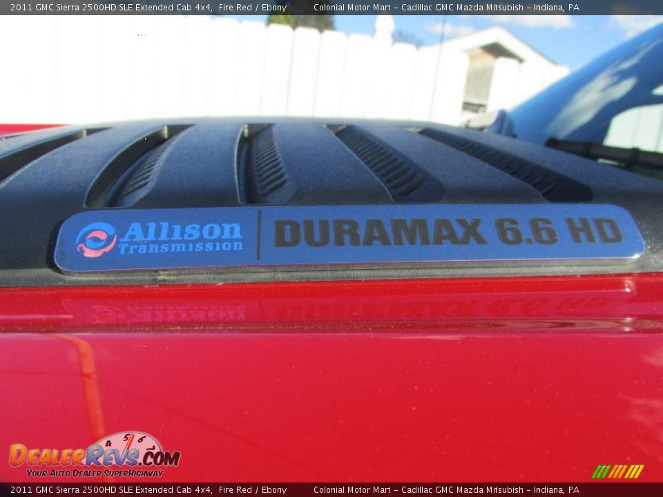 2011 GMC Sierra 2500HD SLE Extended Cab 4x4 Fire Red / Ebony Photo #10