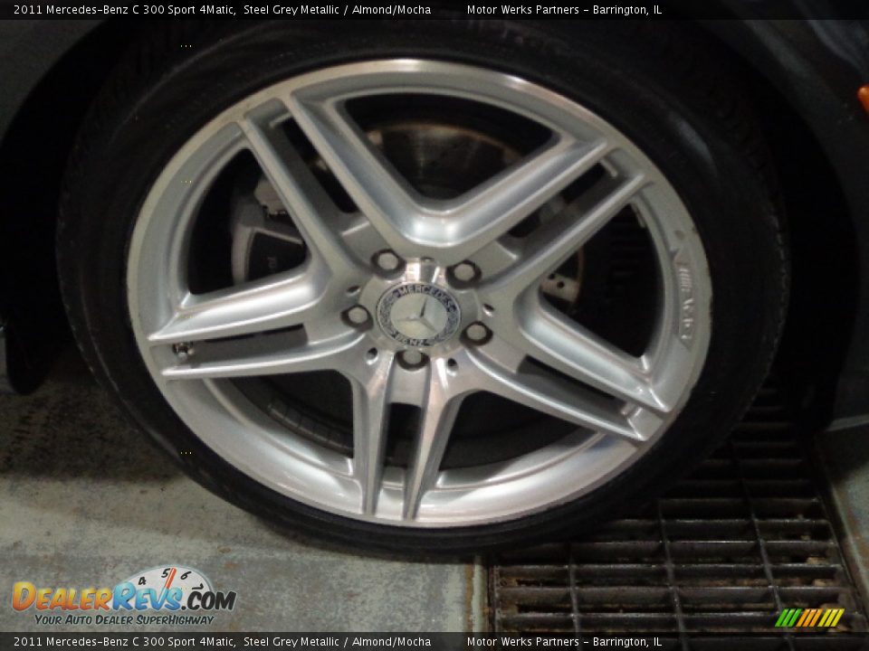 2011 Mercedes-Benz C 300 Sport 4Matic Steel Grey Metallic / Almond/Mocha Photo #12