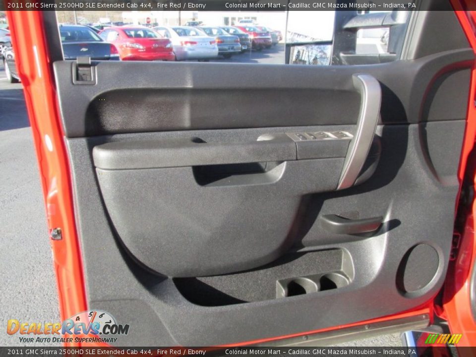 2011 GMC Sierra 2500HD SLE Extended Cab 4x4 Fire Red / Ebony Photo #11