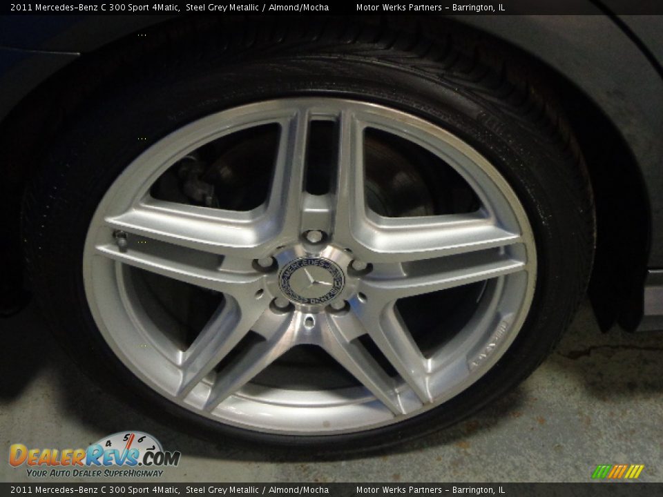 2011 Mercedes-Benz C 300 Sport 4Matic Steel Grey Metallic / Almond/Mocha Photo #13