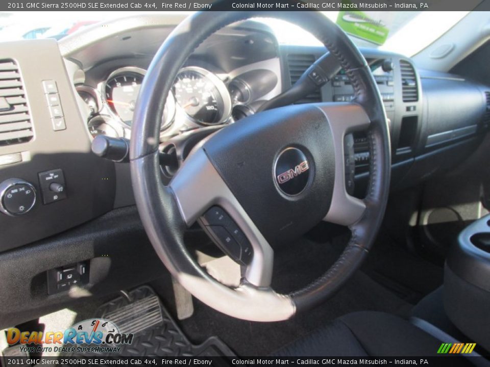 2011 GMC Sierra 2500HD SLE Extended Cab 4x4 Fire Red / Ebony Photo #13
