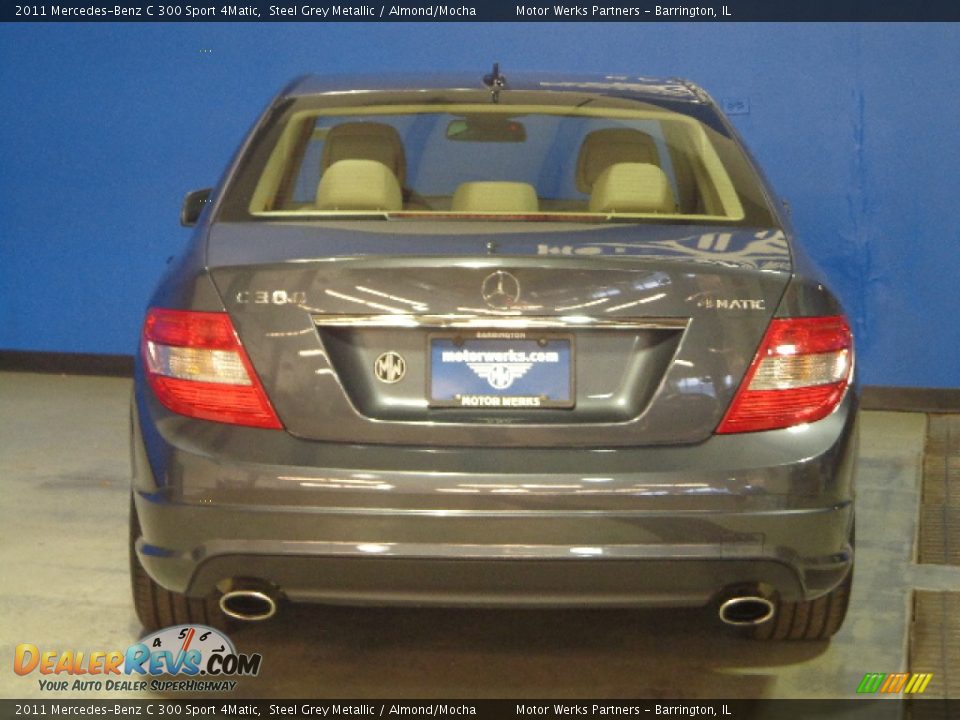 2011 Mercedes-Benz C 300 Sport 4Matic Steel Grey Metallic / Almond/Mocha Photo #15