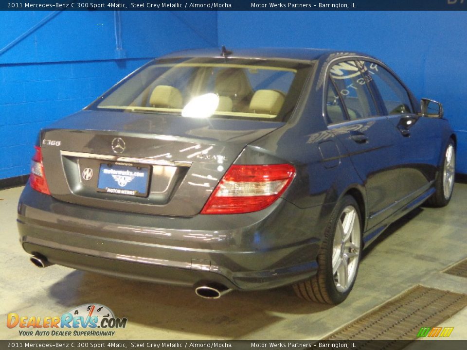 2011 Mercedes-Benz C 300 Sport 4Matic Steel Grey Metallic / Almond/Mocha Photo #16