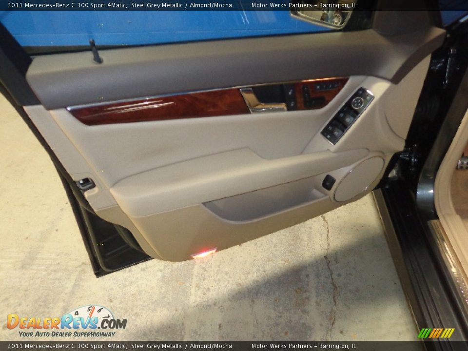 2011 Mercedes-Benz C 300 Sport 4Matic Steel Grey Metallic / Almond/Mocha Photo #18