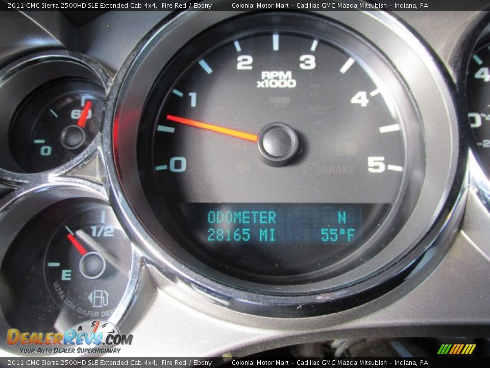 2011 GMC Sierra 2500HD SLE Extended Cab 4x4 Fire Red / Ebony Photo #17