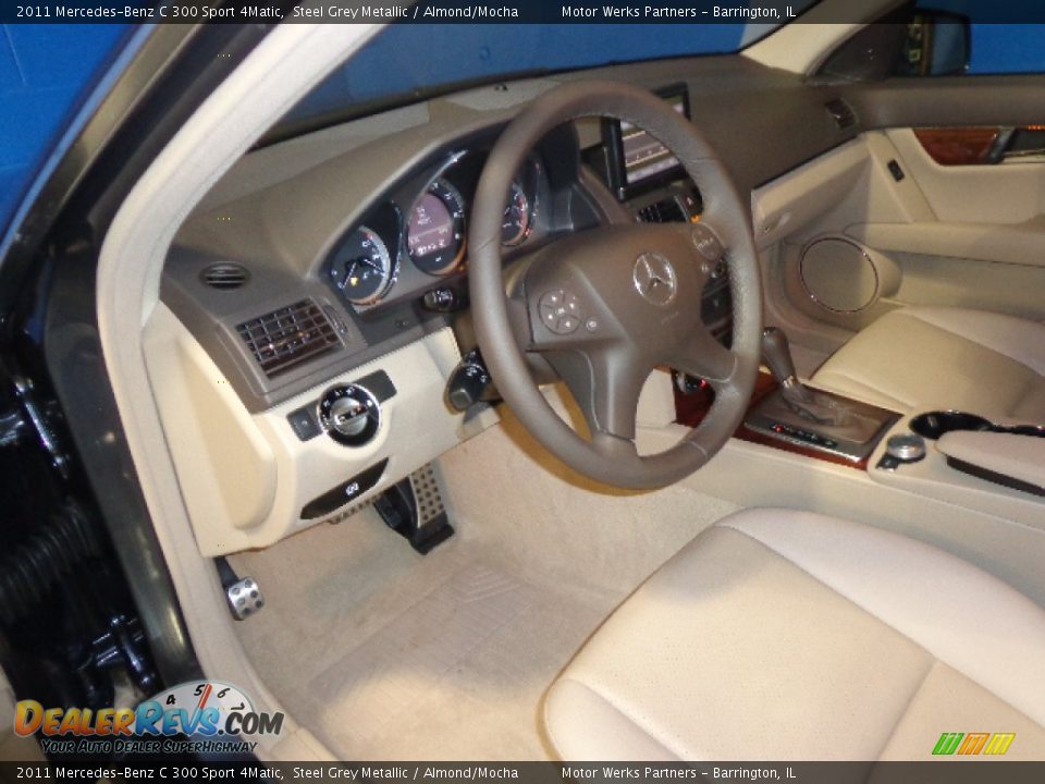 2011 Mercedes-Benz C 300 Sport 4Matic Steel Grey Metallic / Almond/Mocha Photo #19