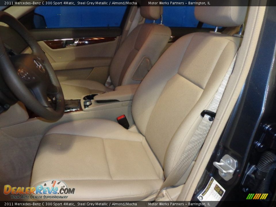 2011 Mercedes-Benz C 300 Sport 4Matic Steel Grey Metallic / Almond/Mocha Photo #21
