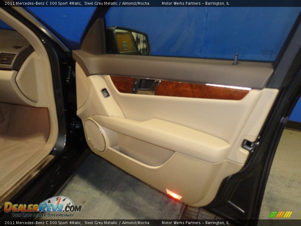 2011 Mercedes-Benz C 300 Sport 4Matic Steel Grey Metallic / Almond/Mocha Photo #30