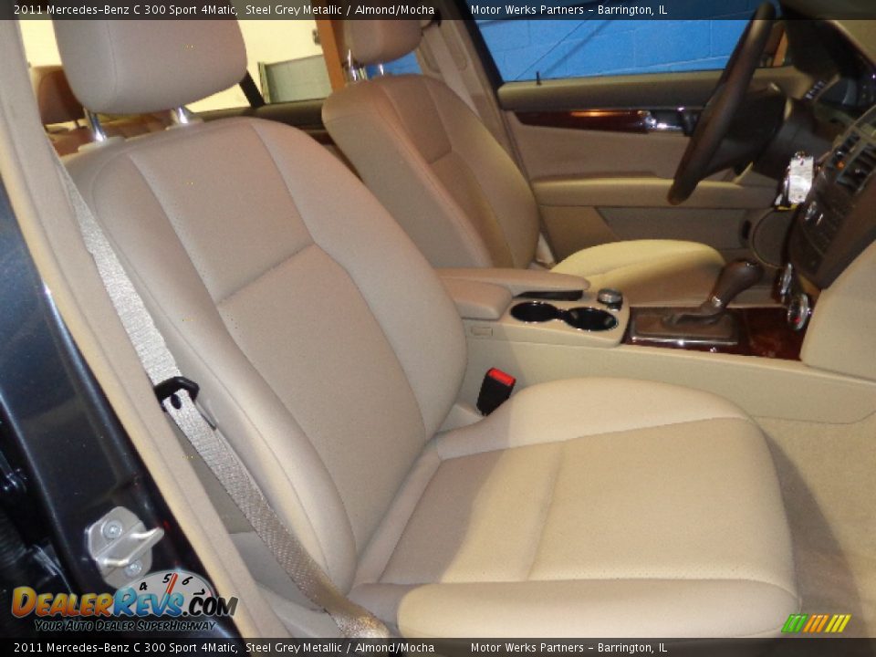 2011 Mercedes-Benz C 300 Sport 4Matic Steel Grey Metallic / Almond/Mocha Photo #32