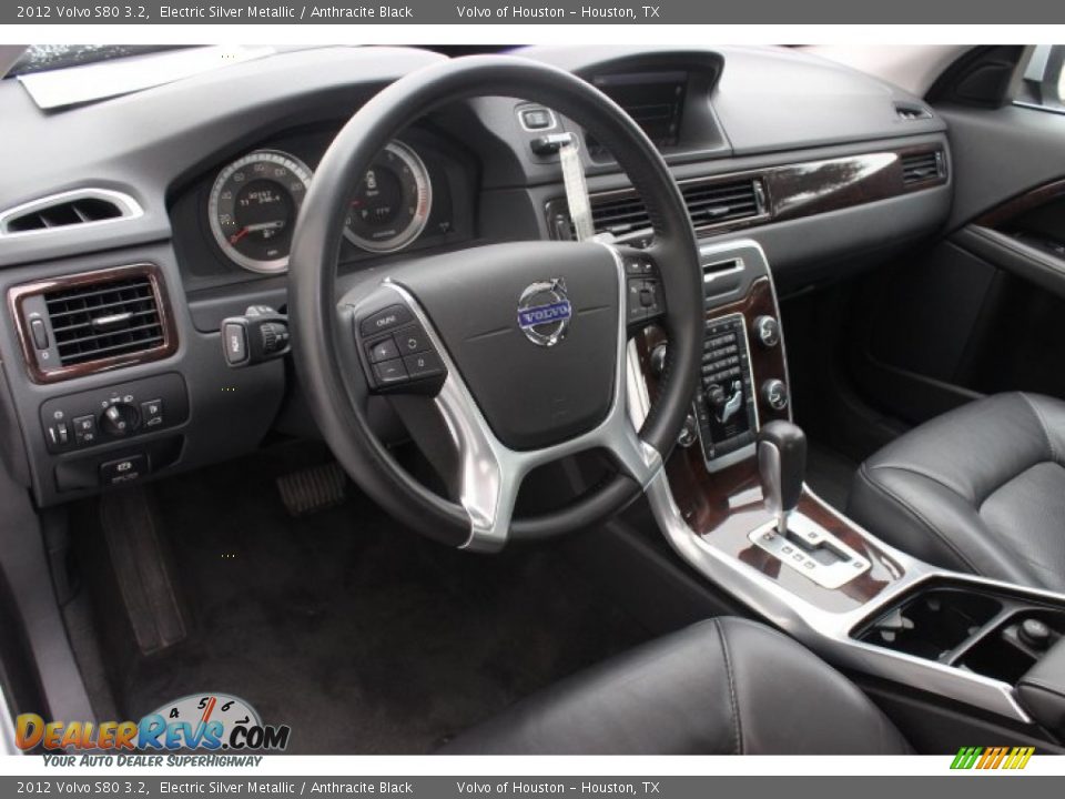 2012 Volvo S80 3.2 Electric Silver Metallic / Anthracite Black Photo #8