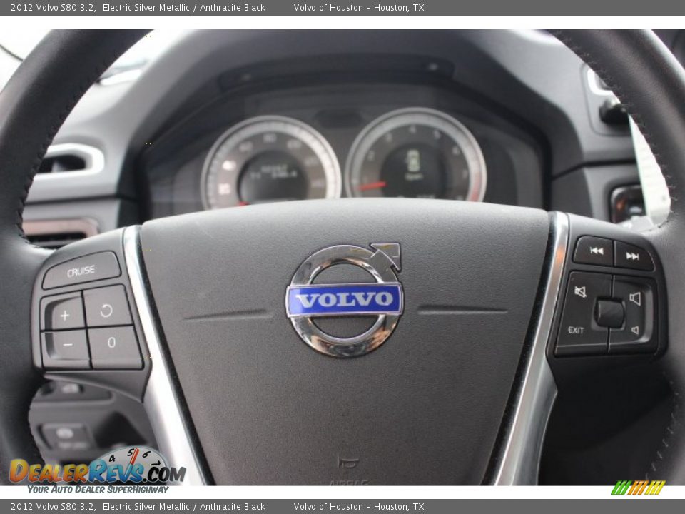 2012 Volvo S80 3.2 Electric Silver Metallic / Anthracite Black Photo #16