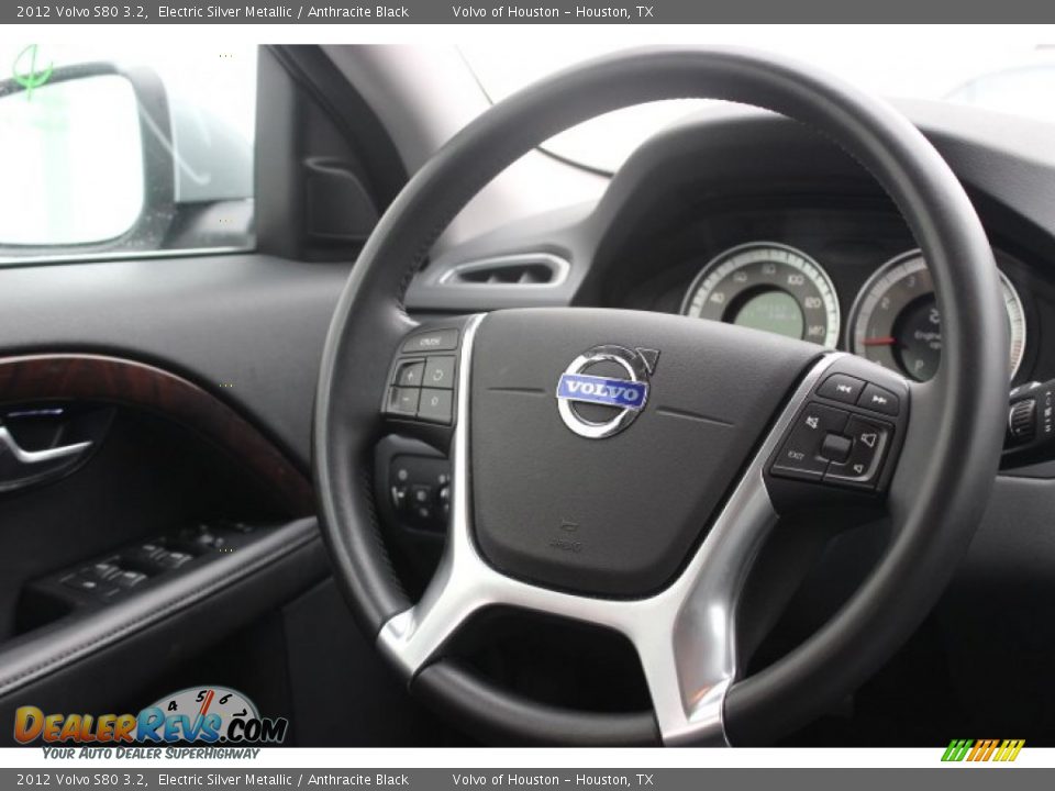 2012 Volvo S80 3.2 Electric Silver Metallic / Anthracite Black Photo #23