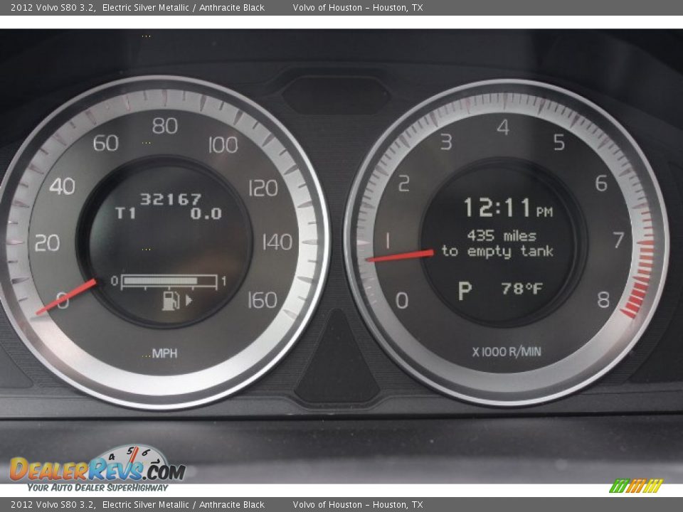 2012 Volvo S80 3.2 Electric Silver Metallic / Anthracite Black Photo #29