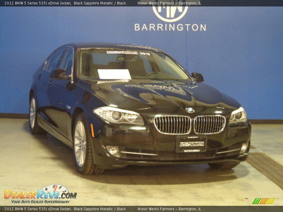 2012 BMW 5 Series 535i xDrive Sedan Black Sapphire Metallic / Black Photo #2