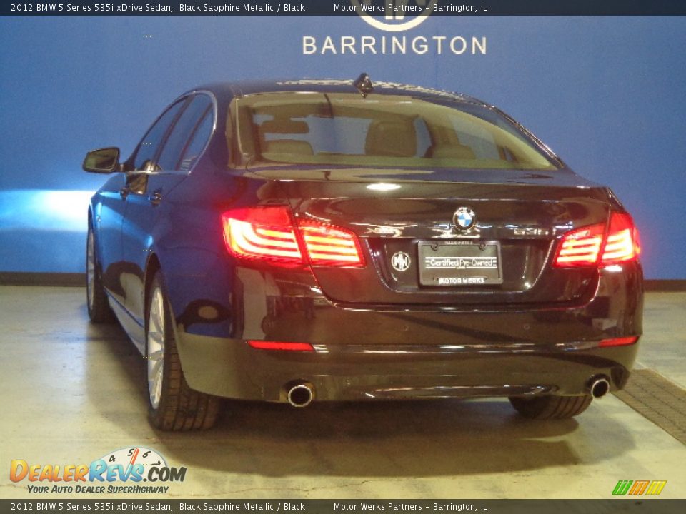 2012 BMW 5 Series 535i xDrive Sedan Black Sapphire Metallic / Black Photo #4