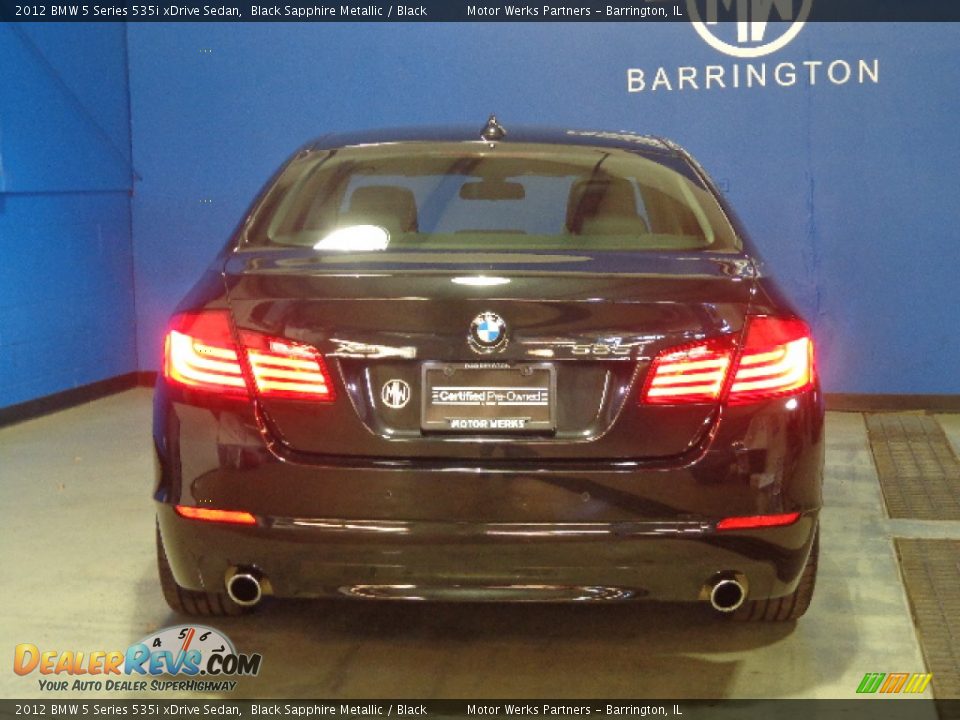 2012 BMW 5 Series 535i xDrive Sedan Black Sapphire Metallic / Black Photo #5