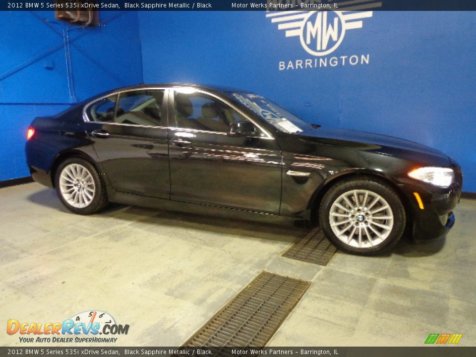 2012 BMW 5 Series 535i xDrive Sedan Black Sapphire Metallic / Black Photo #7