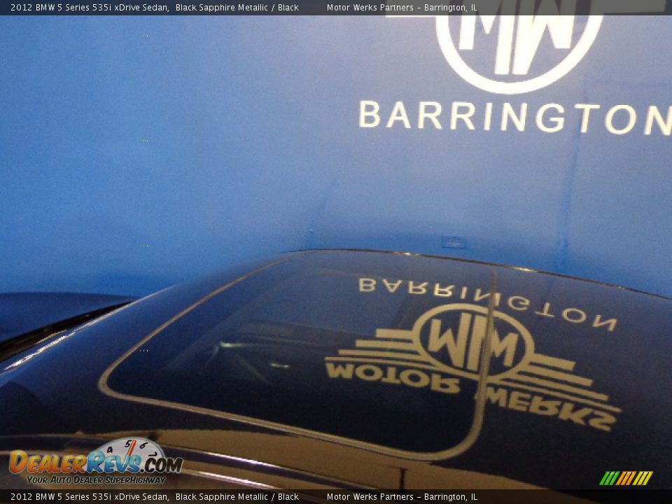 2012 BMW 5 Series 535i xDrive Sedan Black Sapphire Metallic / Black Photo #13
