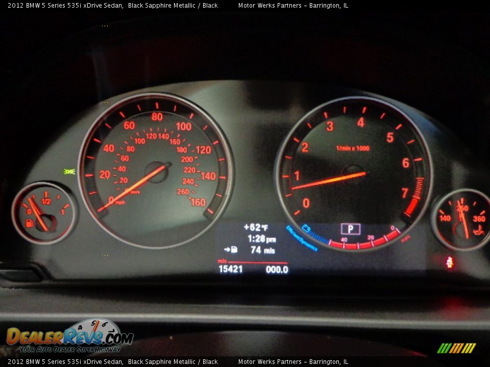 2012 BMW 5 Series 535i xDrive Sedan Black Sapphire Metallic / Black Photo #19