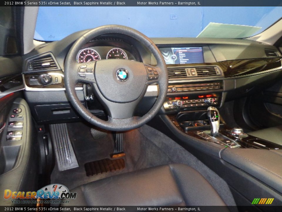 2012 BMW 5 Series 535i xDrive Sedan Black Sapphire Metallic / Black Photo #21