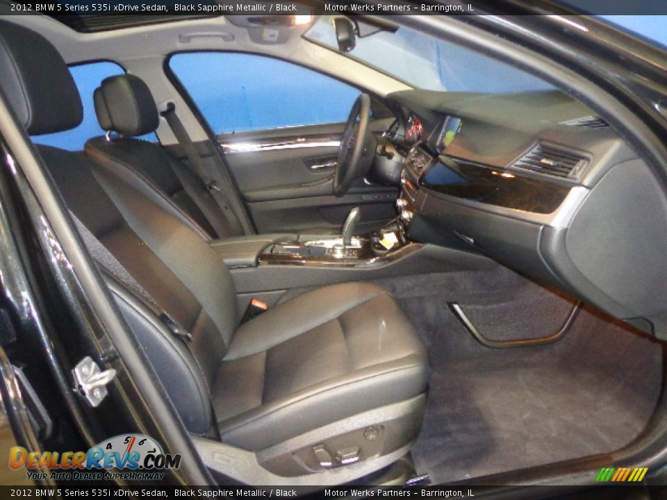 2012 BMW 5 Series 535i xDrive Sedan Black Sapphire Metallic / Black Photo #28