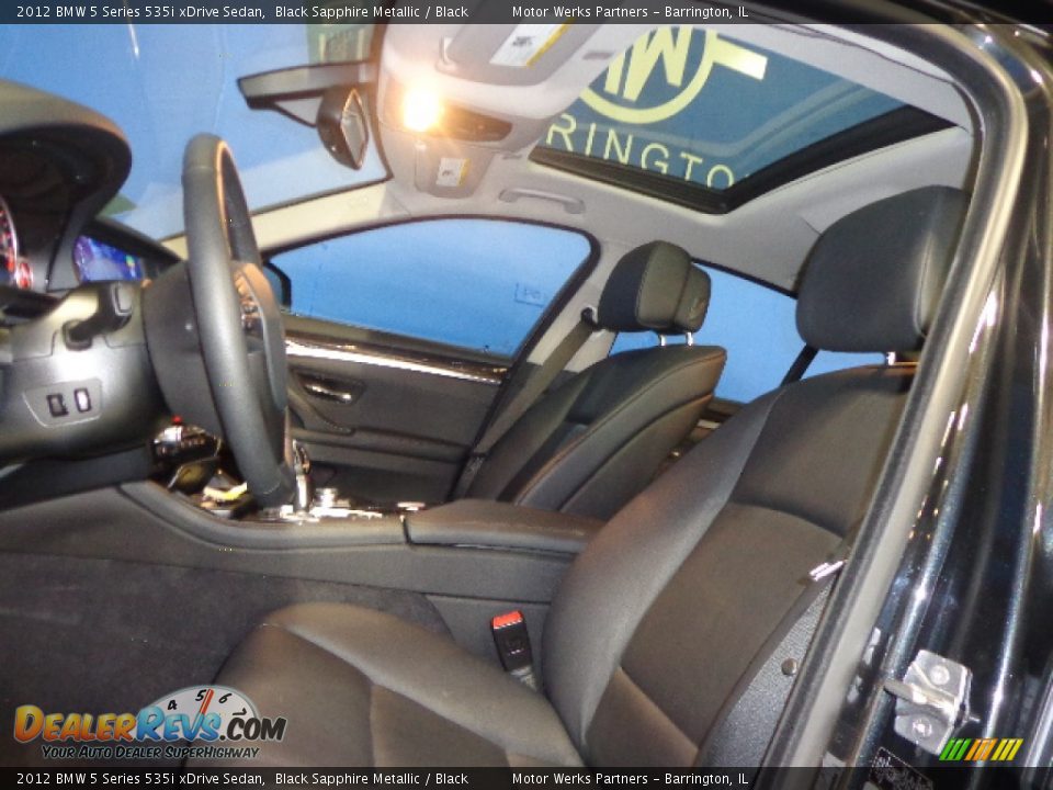 2012 BMW 5 Series 535i xDrive Sedan Black Sapphire Metallic / Black Photo #31