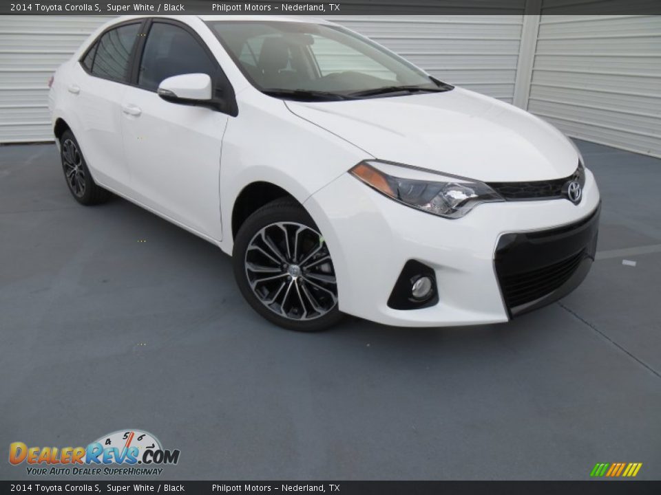 2014 Toyota Corolla S Super White / Black Photo #1
