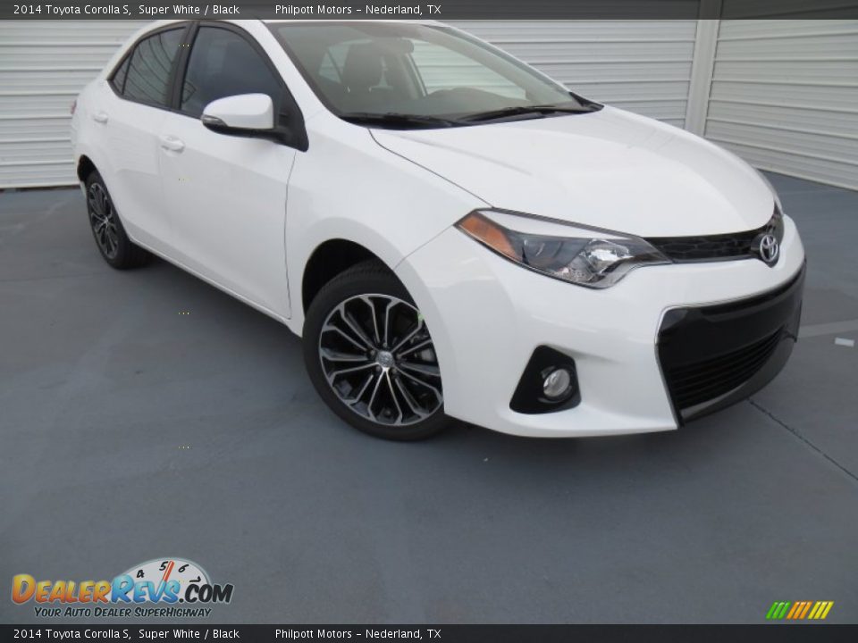 2014 Toyota Corolla S Super White / Black Photo #2