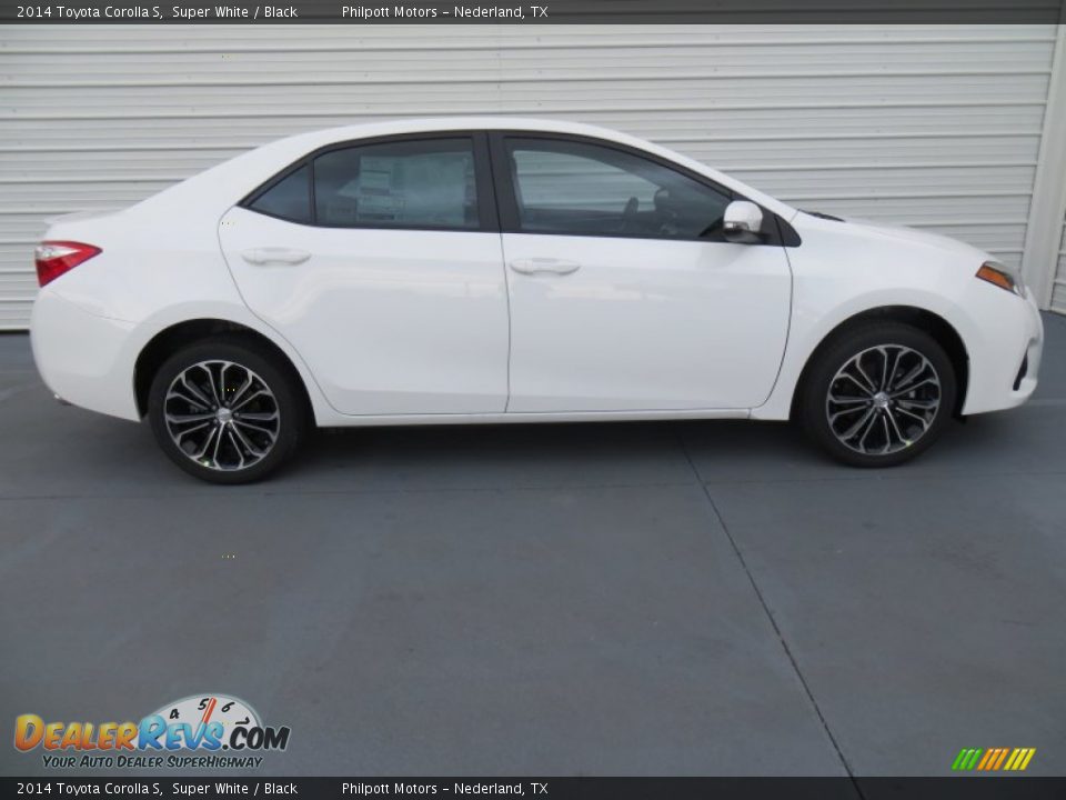2014 Toyota Corolla S Super White / Black Photo #3