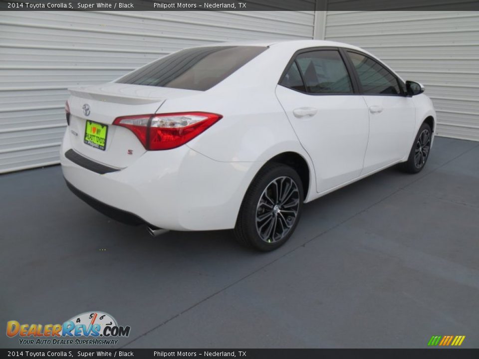 2014 Toyota Corolla S Super White / Black Photo #4
