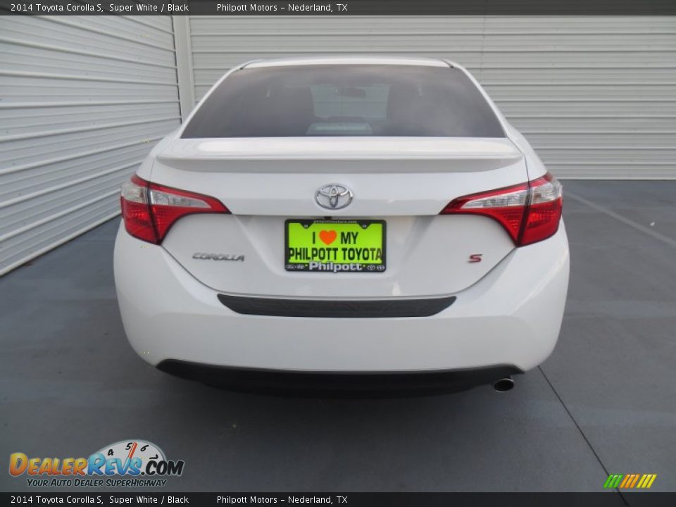 2014 Toyota Corolla S Super White / Black Photo #5