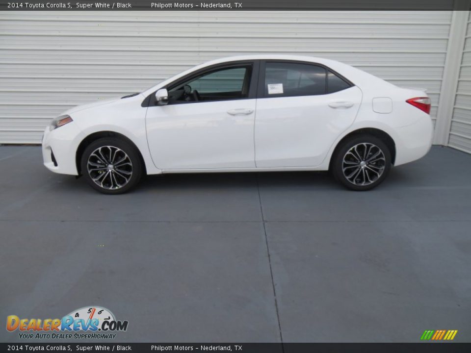 2014 Toyota Corolla S Super White / Black Photo #6