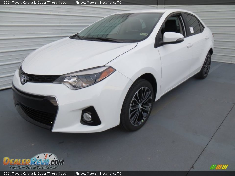 2014 Toyota Corolla S Super White / Black Photo #7