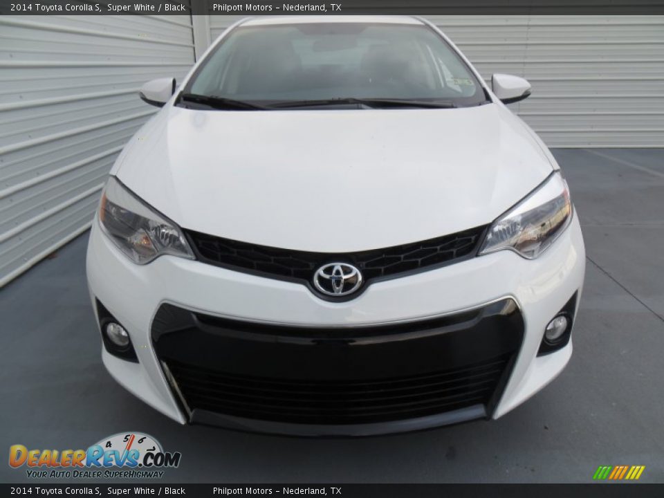 2014 Toyota Corolla S Super White / Black Photo #8