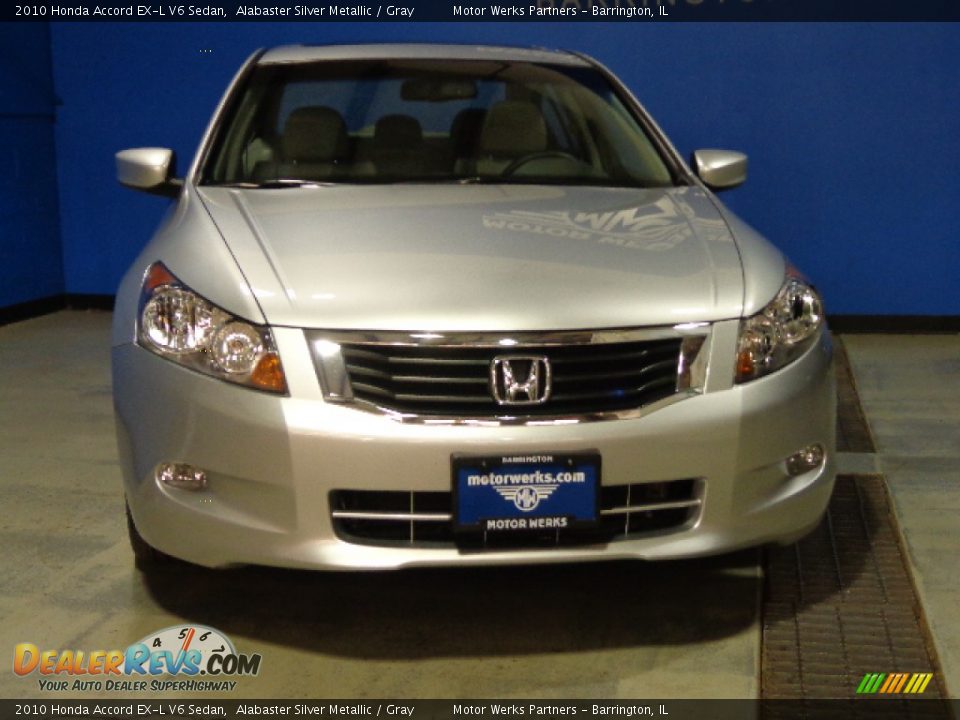 2010 Honda Accord EX-L V6 Sedan Alabaster Silver Metallic / Gray Photo #2