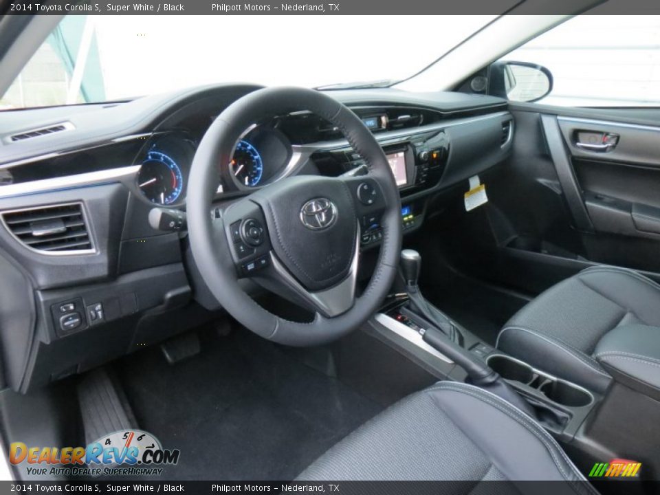 2014 Toyota Corolla S Super White / Black Photo #25