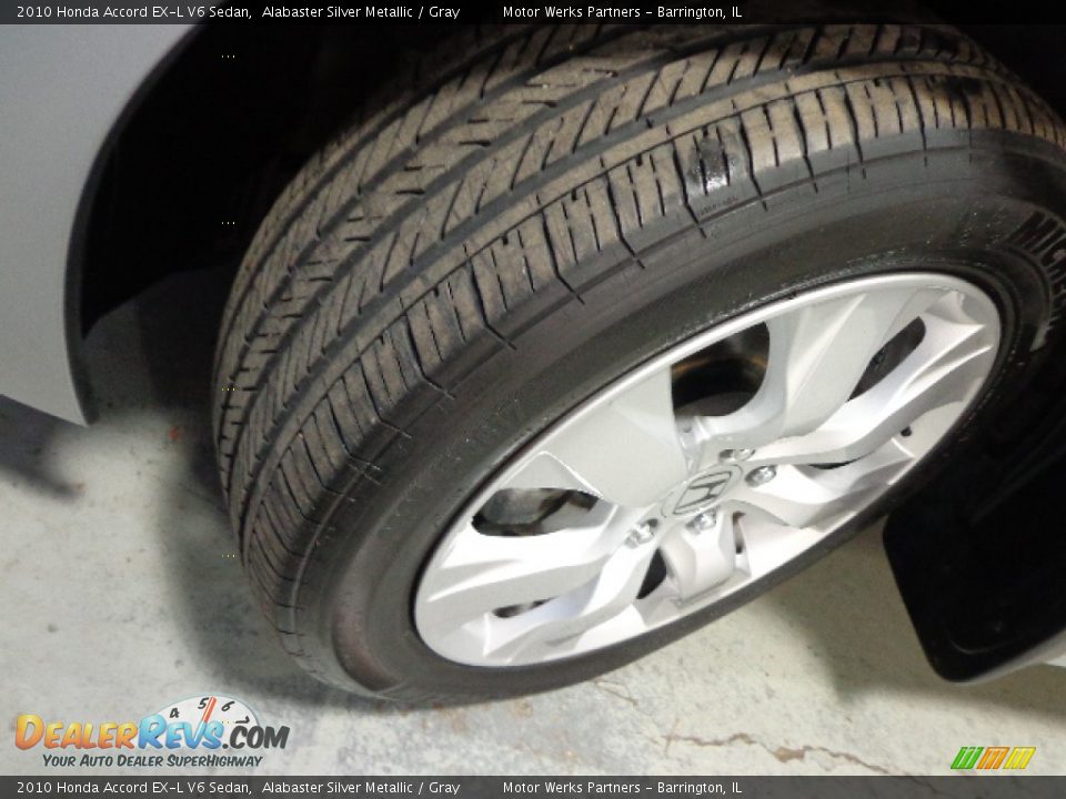 2010 Honda Accord EX-L V6 Sedan Alabaster Silver Metallic / Gray Photo #10