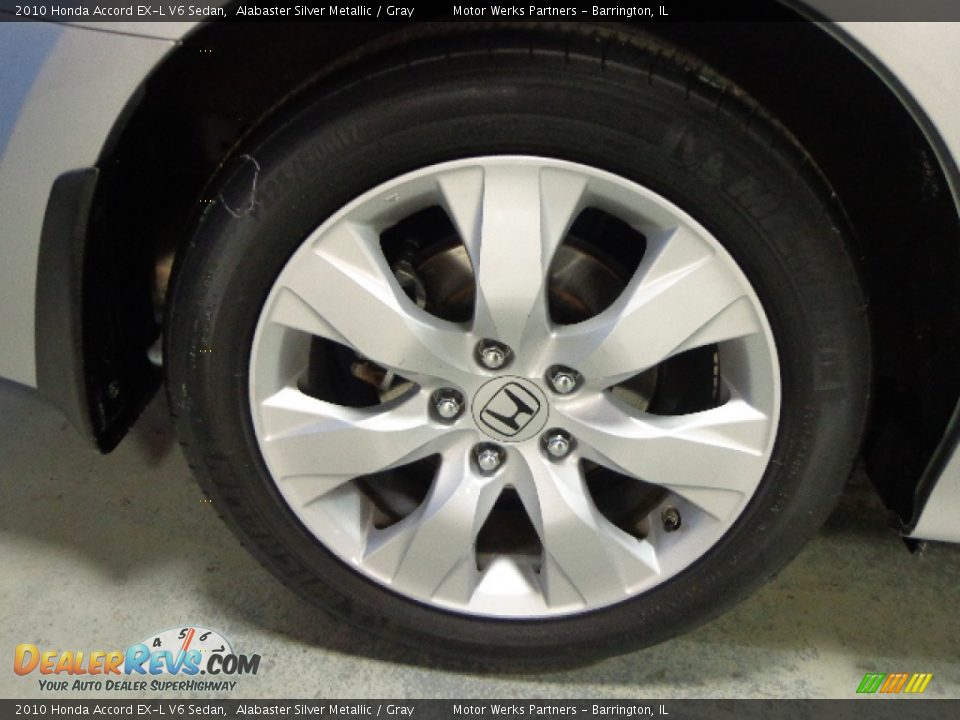 2010 Honda Accord EX-L V6 Sedan Alabaster Silver Metallic / Gray Photo #14