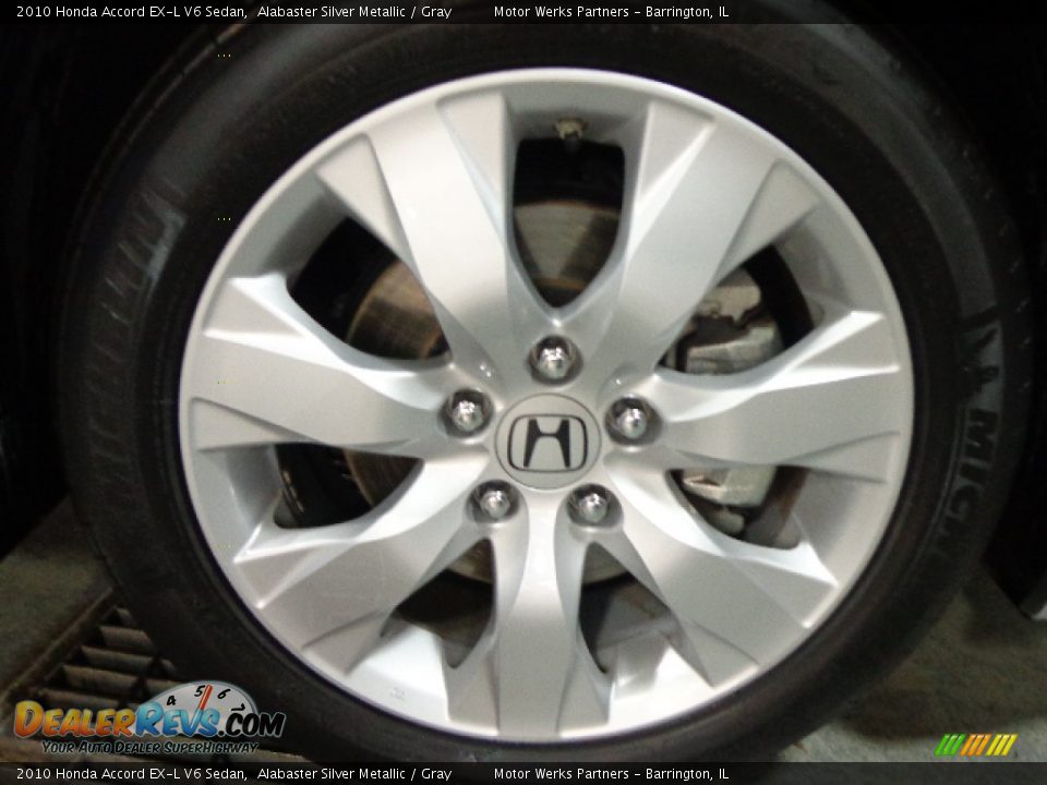 2010 Honda Accord EX-L V6 Sedan Alabaster Silver Metallic / Gray Photo #15