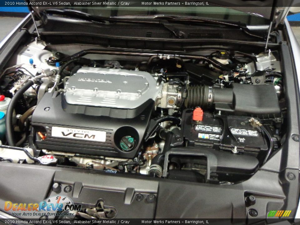 2010 Honda Accord EX-L V6 Sedan Alabaster Silver Metallic / Gray Photo #17